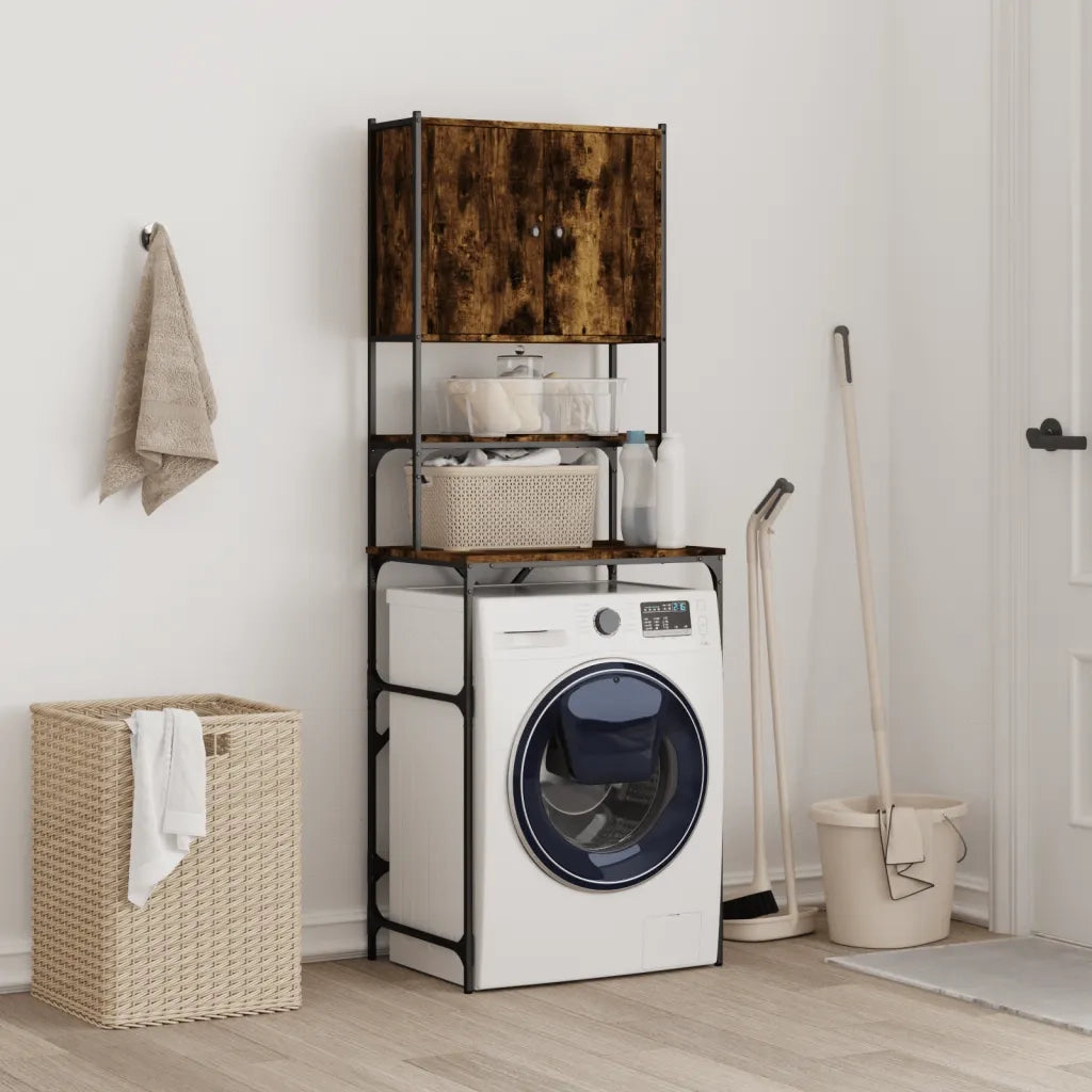 Mobile per Lavatrice Rovere Fumo 68x48,5x194 cm