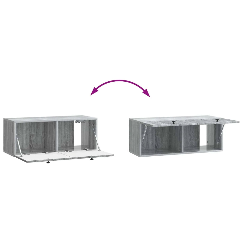 Mobile Porta TV da Muro Grigio Sonoma 78,5 x 31 x 30 cm