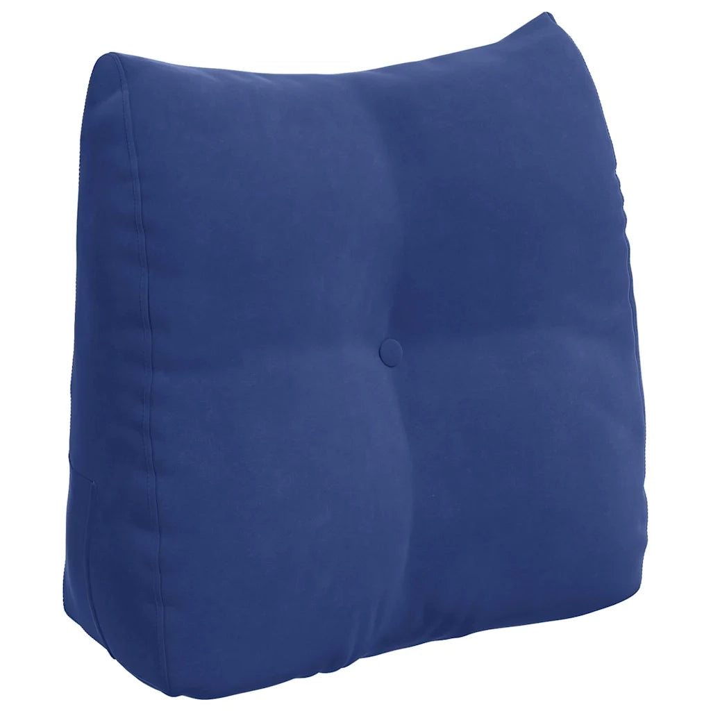 Cuscino per Schiena | Cuscino dorsale Blu Polizia 45 x 24 x 50 cm Velluto
