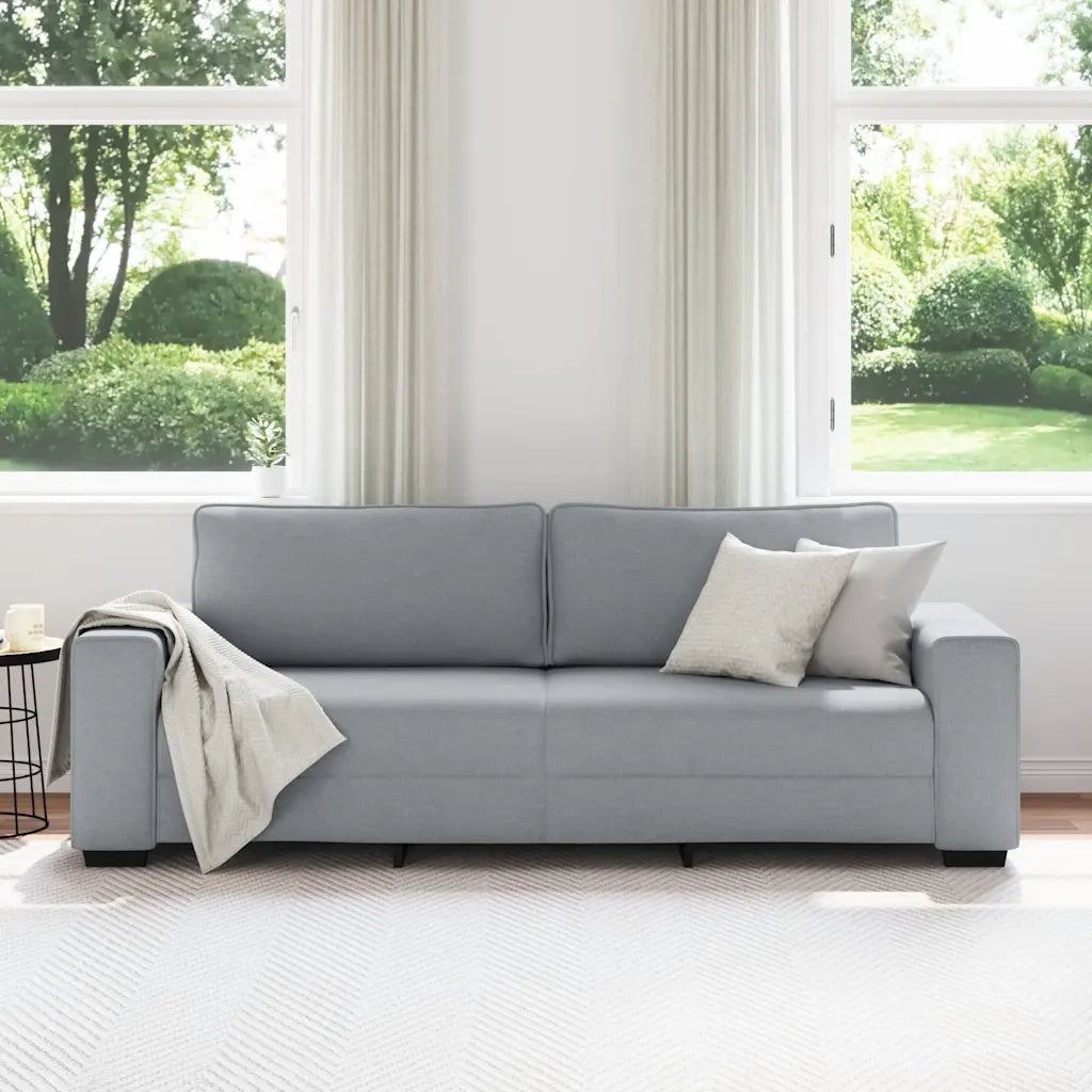 Divano a 3 Posti-Sofa 3 Posti Grigio Chiaro 180 cm in Tessuto 679525