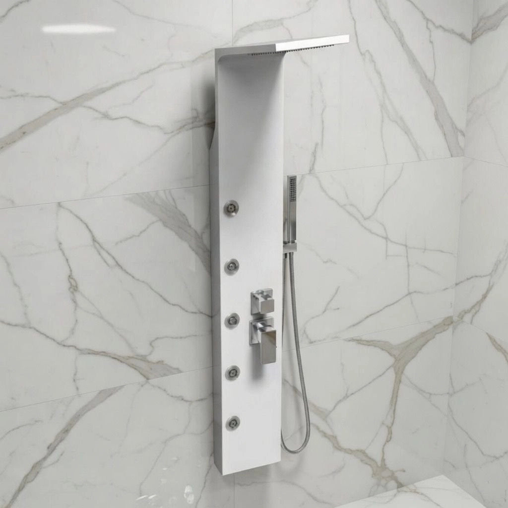 Colonna doccia pannello idromassaggio effetto cascata YH8123 NIZZA - Bianco