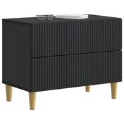 Comodino | Armadio da Notte | Mobiletto da notte Nero 62 x 34,5 x 48 cm Legno ingegnerizzato