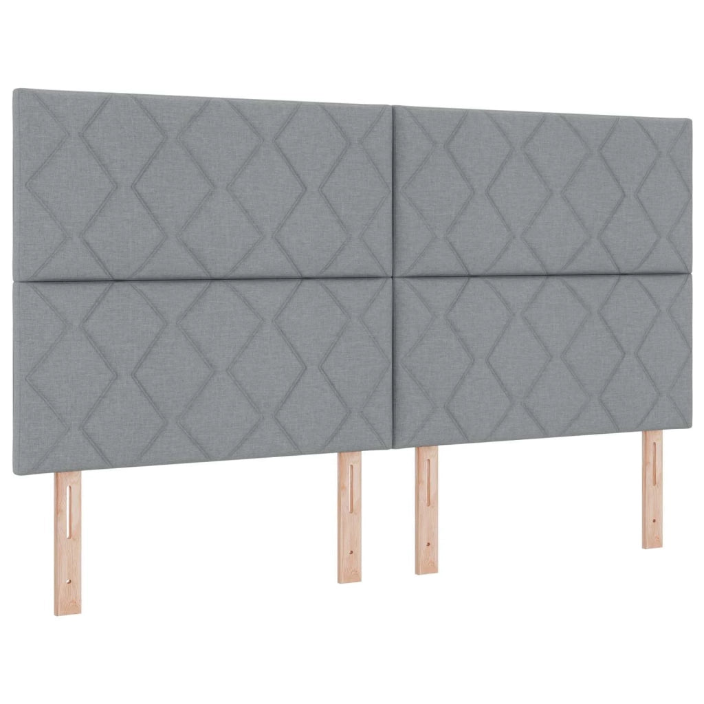 Letto box spring con materasso Grigio Chiaro 180 x 200 cm 3454204