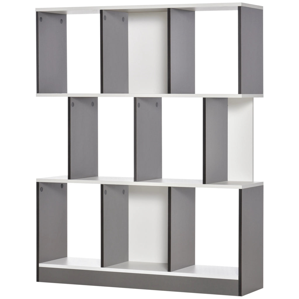 Libreria ¨C Zephmum ¨C Grigio Carbone Legno 100x24x124 cm