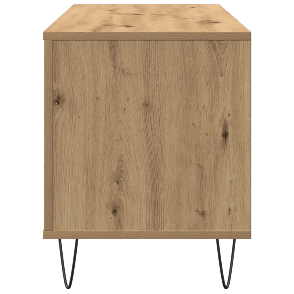 Armadietto per dischi in legno usurato 100x38x48 cm in legno ingegnerizzato