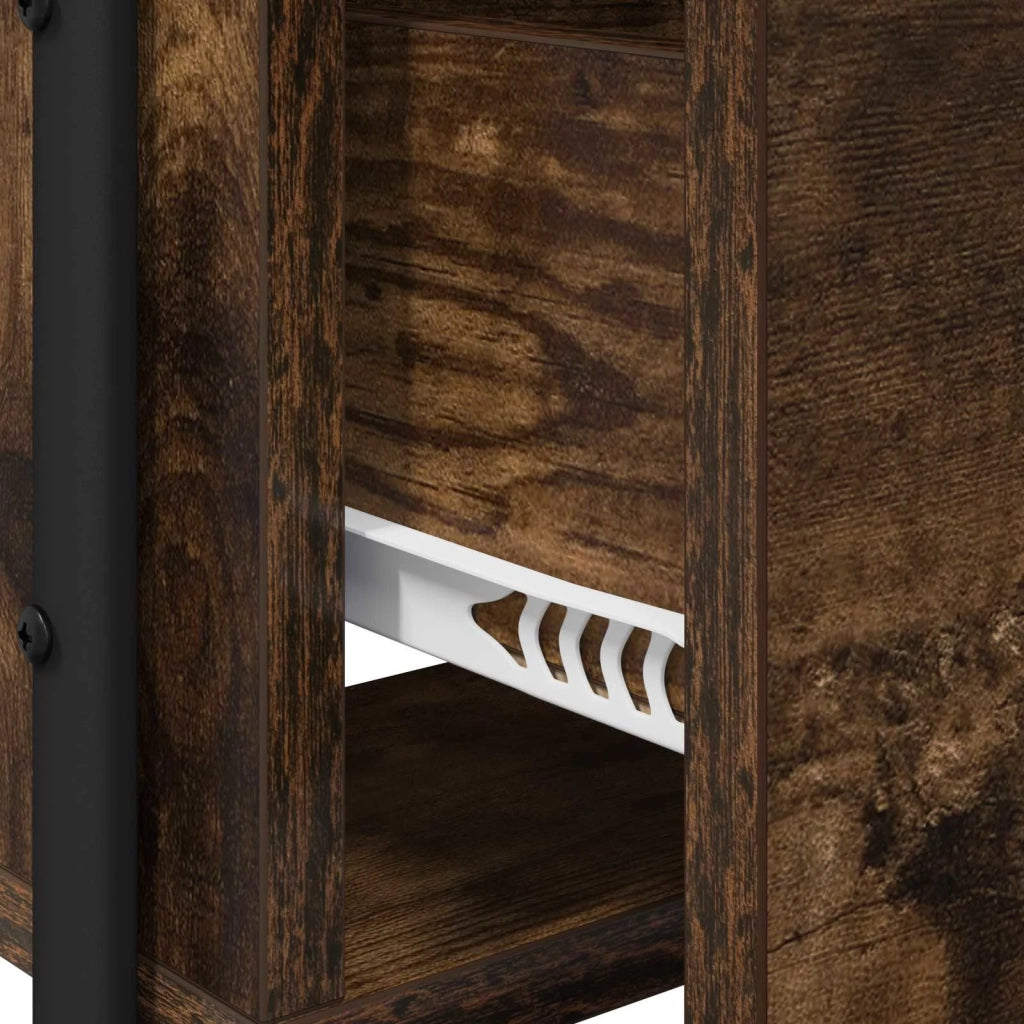 Tavolo da Trucco con cassetto Rovere Fumo Legno ingegnerizzato 8007685