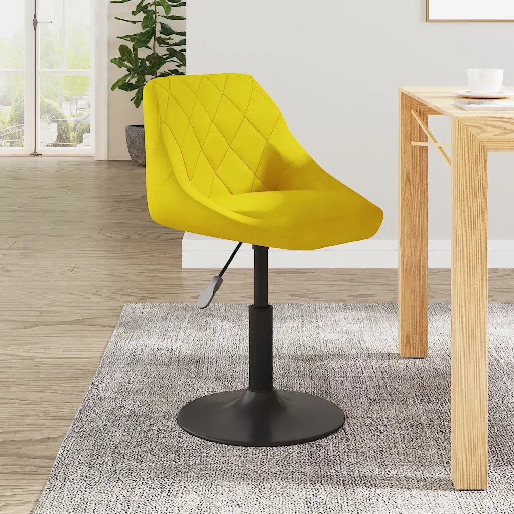 Sedia da Pranzo Giallo Senape in Velluto 3088820