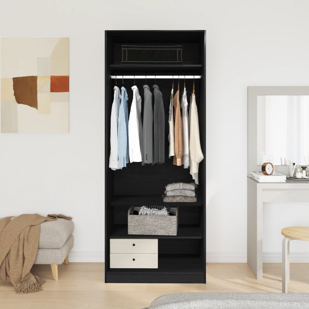 Armadio rovere nero Set di 2 Rovere nero Legno ingegnerizzato