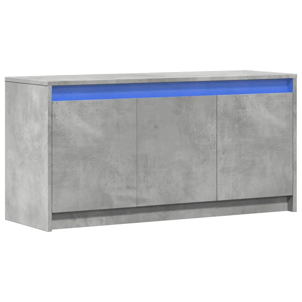 vidaXL Mobile Porta TV con LED Grigio Cemento 100x34x50 cm Truciolato