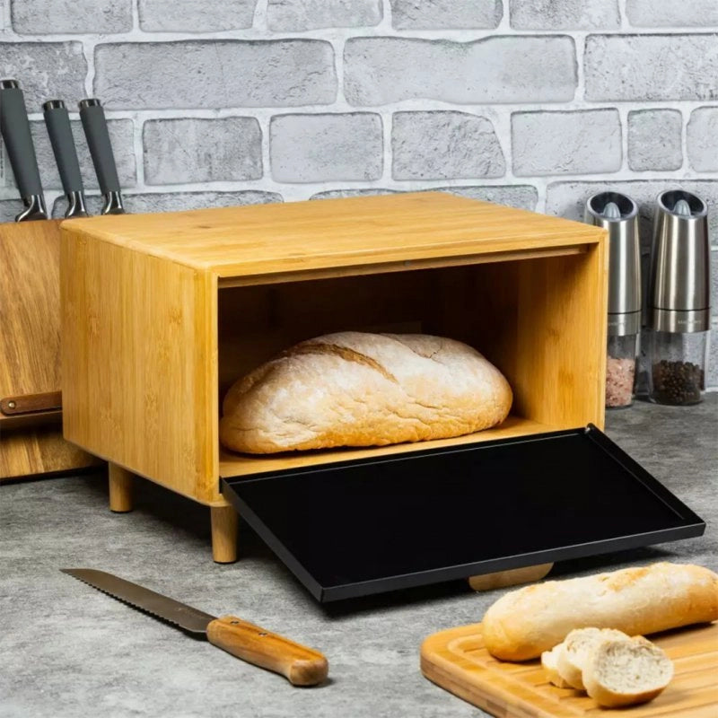Klausberg KB-7399 Portapane in bambù - Soluzione di stoccaggio ecologica