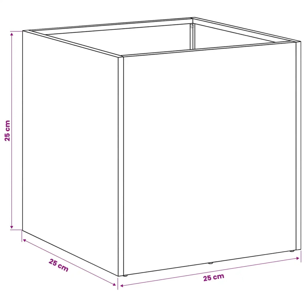 Vaso da giardino 2 pz Antracite 25 x 25 x 25 cm 8004943