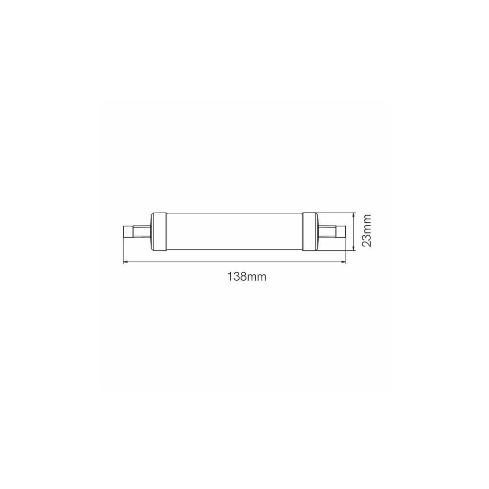 Lampadina a led R7s HQI 138mm 13W ø23mm 1375lumen 3000K