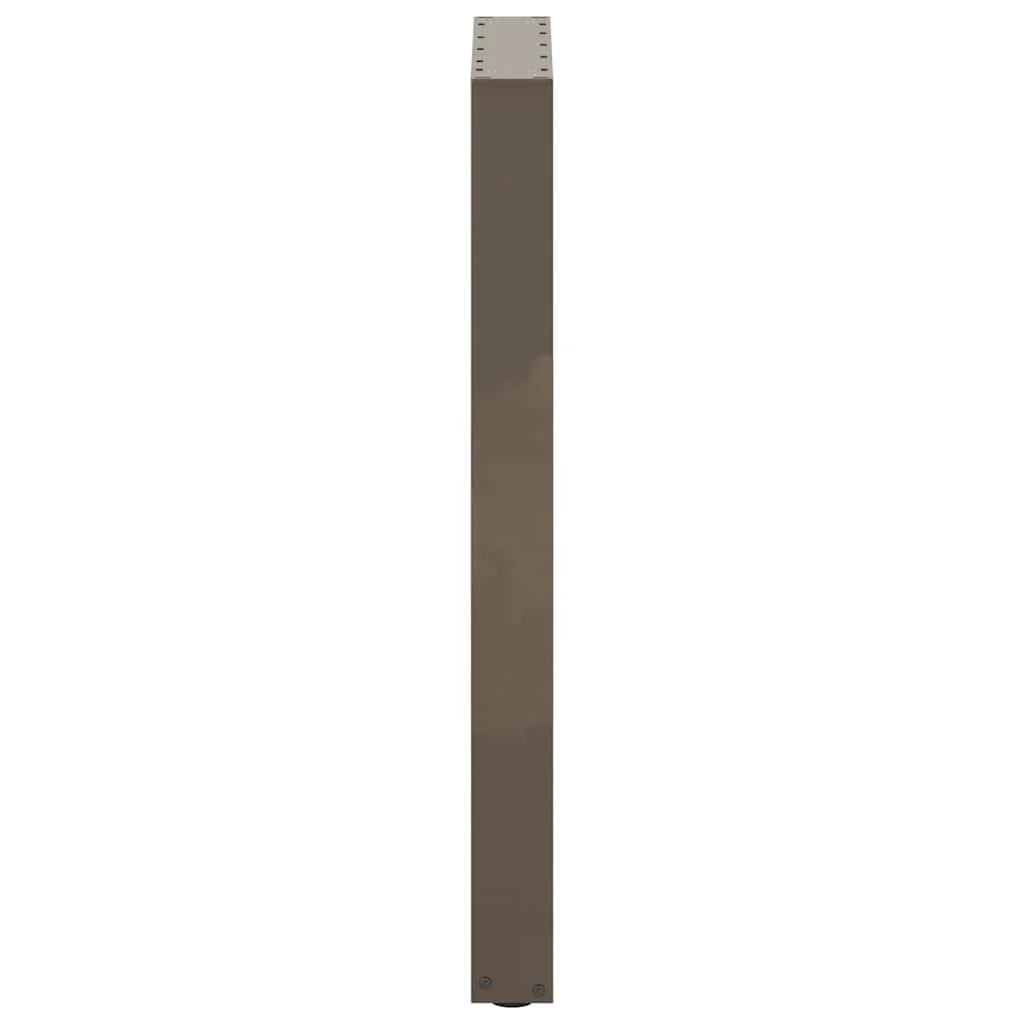 Set di 2 gambe per tavolo da bar a forma di U modello in acciaio resistente 50 x 90 cm design moderno in acciaio naturale 02_0057463