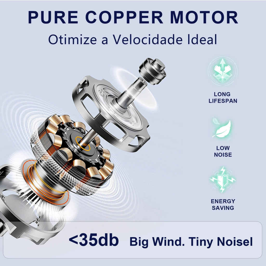Ventilatore da soffitto con luce LED; motore DC reversibile; telecomando e pale in legno nero e noce scuro