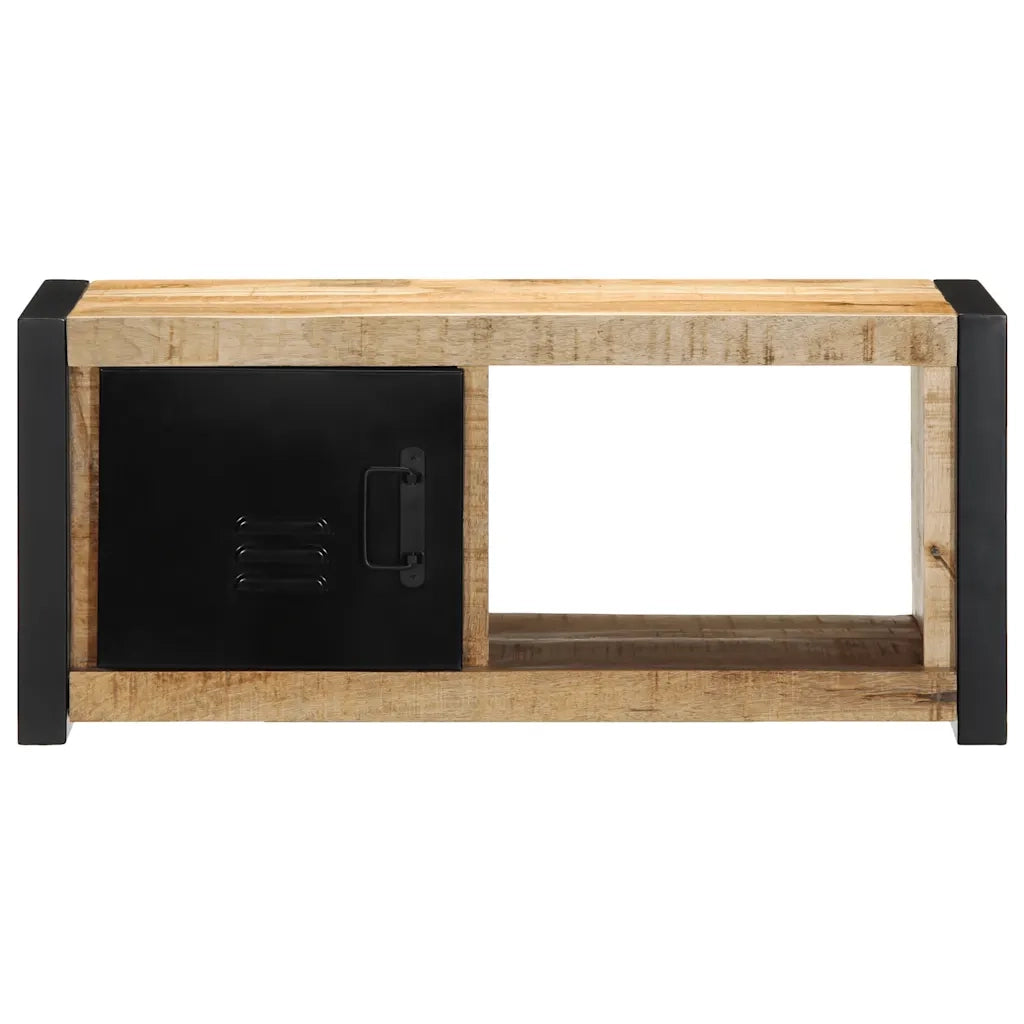 Mobile Porta TV 80x30x35 cm in Legno Massello di Mango Grezzo 4013595