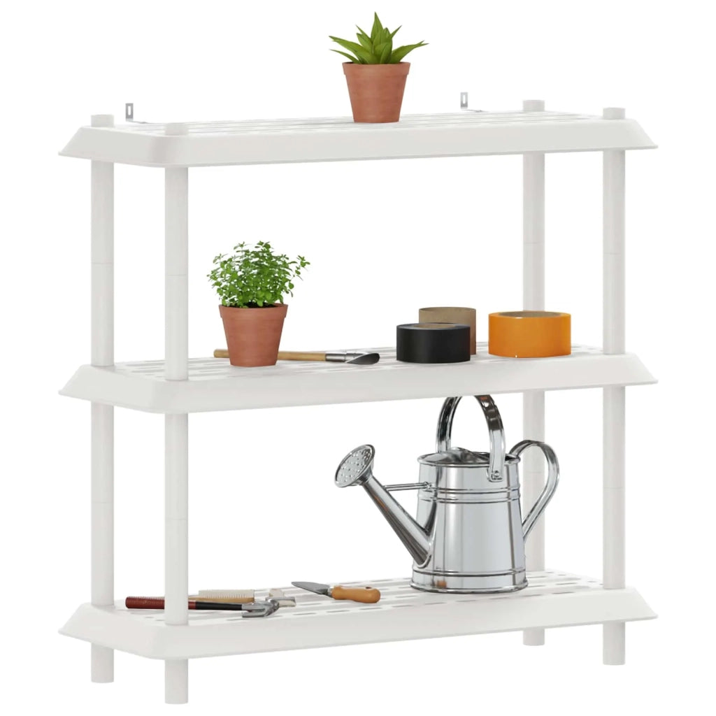 Unità di scaffalatura 3 livelli 100 x 40 x 96 cm PP Bianco 8011746