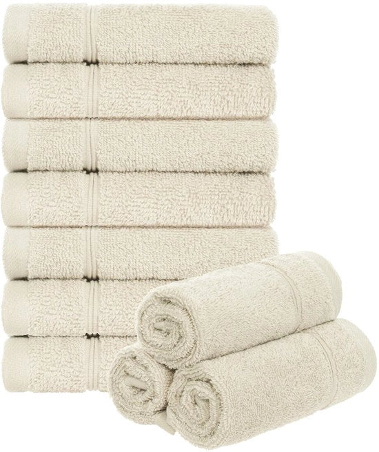 Set di asciugamani in cotone da 10 pezzi - 30x30 cm - 100% cotone - assorbenti - asciugamani per bagno - duraturi - lavabili fino a 60°C - asciugamani per mani