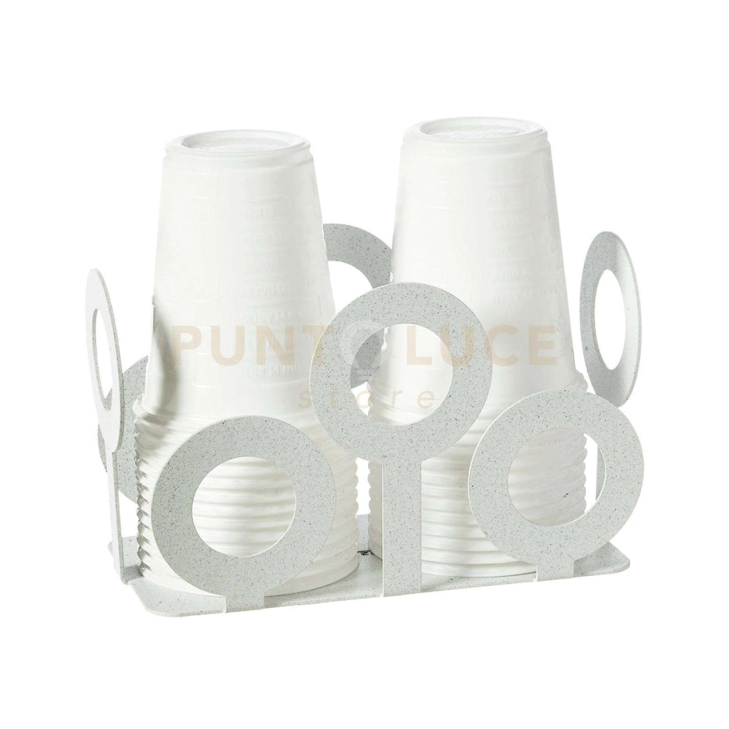 Porta bicchieri Bollicine Bianco marmo