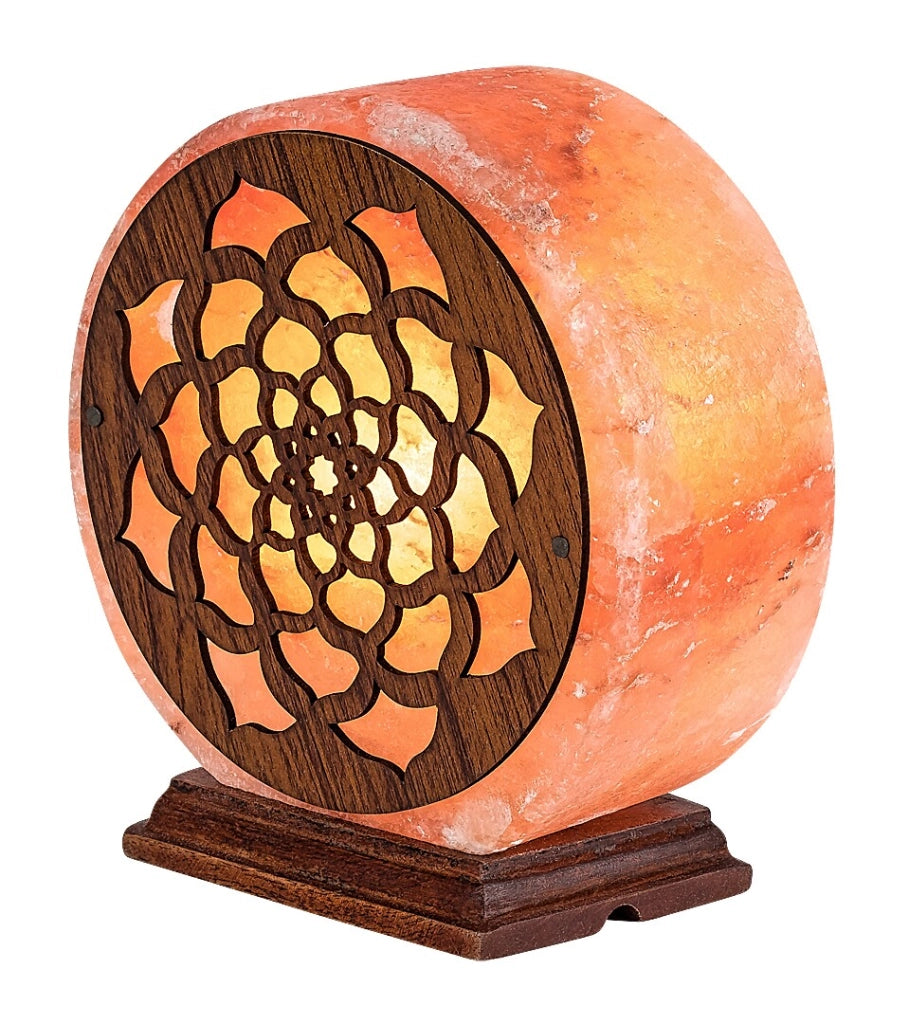 Lampada da tavolo sale arancione legno Mandali Rabalux