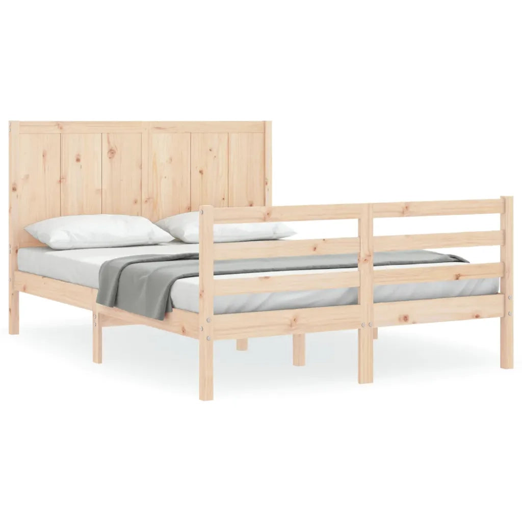 Giroletto con Testiera Small Double-Struttura Letto in Legno Massello 498417