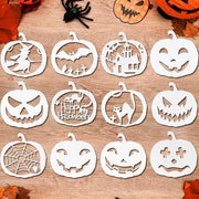 Serie di stencil per Halloween 12 pezzi - Reutilizzabile - Sfondi per adulti - Sfondi per bambini - Decorazione - Adatto per arte murale