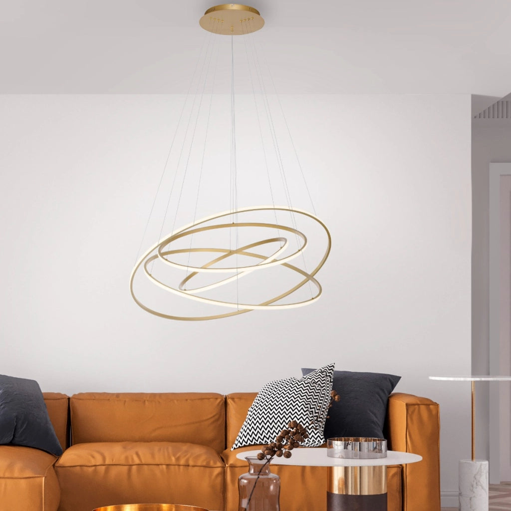 Lampada sospensione LED Tessara Paul Neuhaus oro 97W