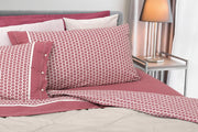 Set Lenzuola Cotone Singolo Sopra Sotto con Angoli e Federe Cober Maya Ruggine
