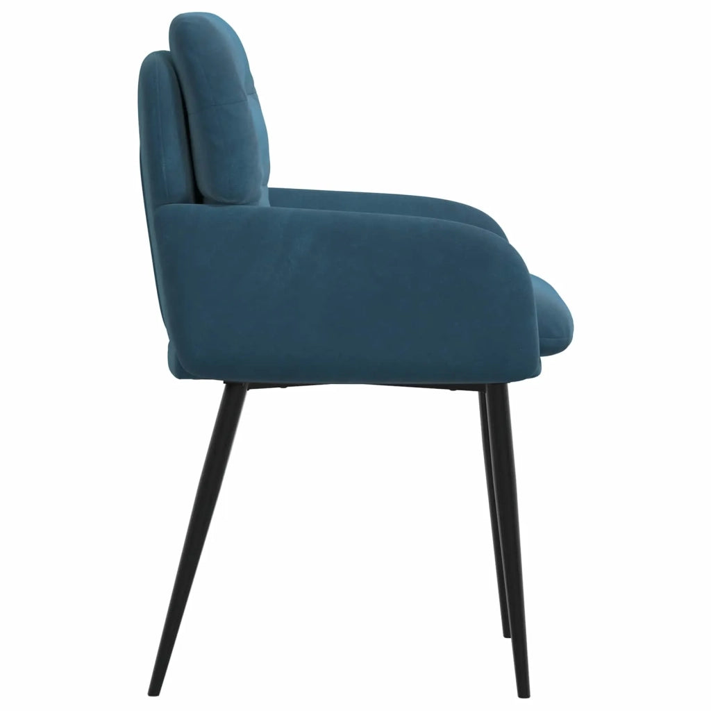 Sedie da pranzo 4 pcs Velluto (V) Blu 59 x 59,5 x 90 cm 3428244