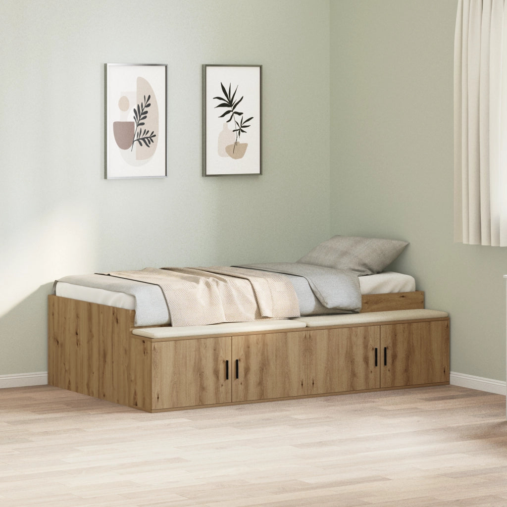Struttura Letto in Quercia Artigianale 90x200 cm