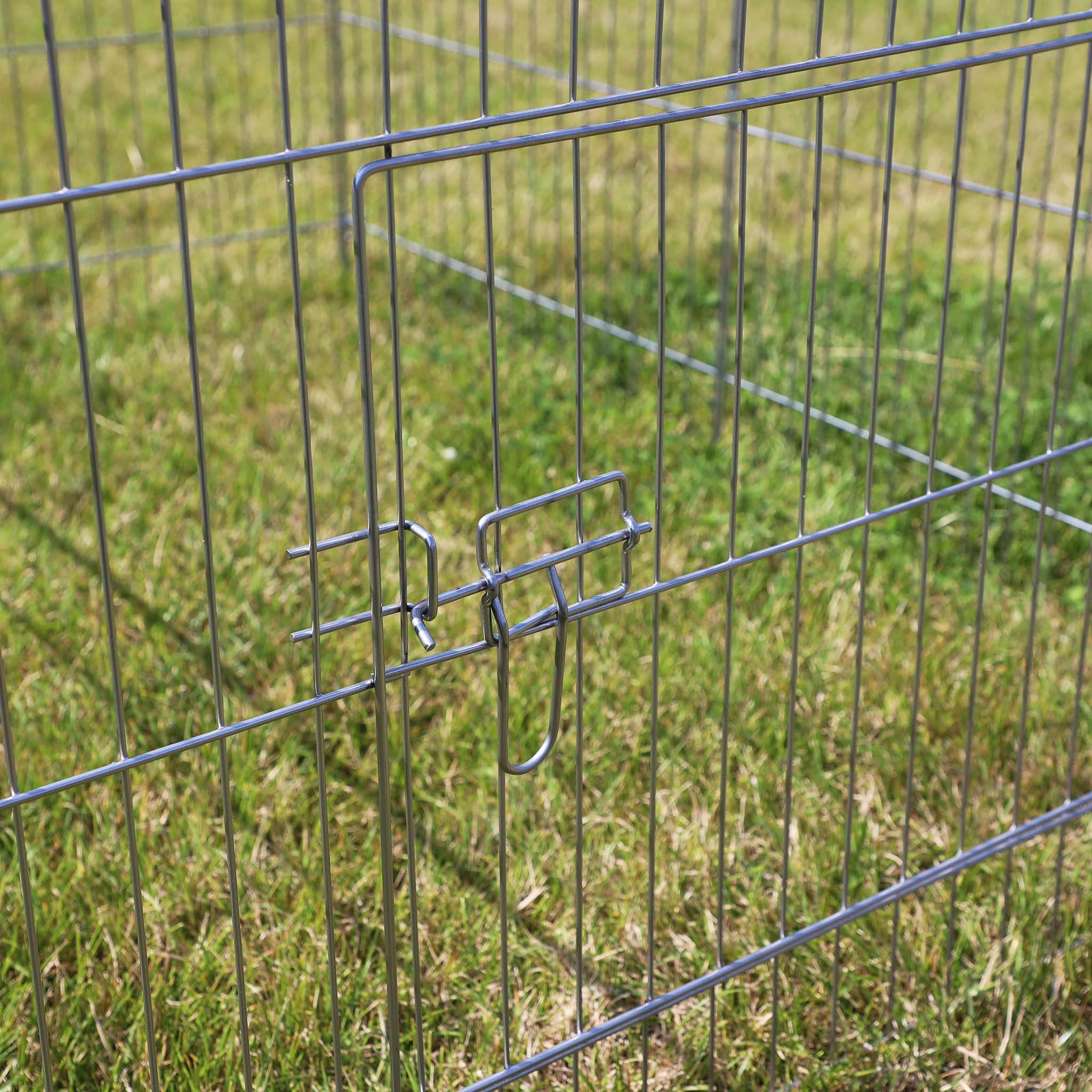 Recinto per piccoli animali 122 x 95 x 58 cm con telo parasole recinzione per conigli e lepri