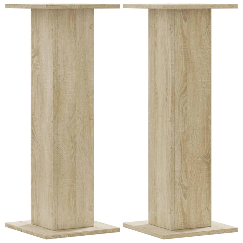 Portavasi mobili per fiori set da 2 legno ingegnerizzato Sonoma marrone 02_0045351