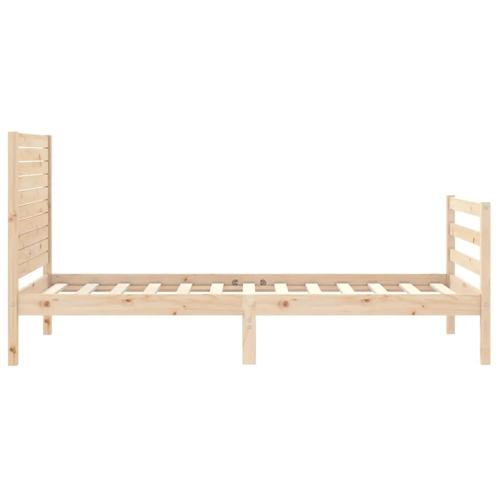 Giroletto con Testiera 100x200 cm in Legno Massello 3195016
