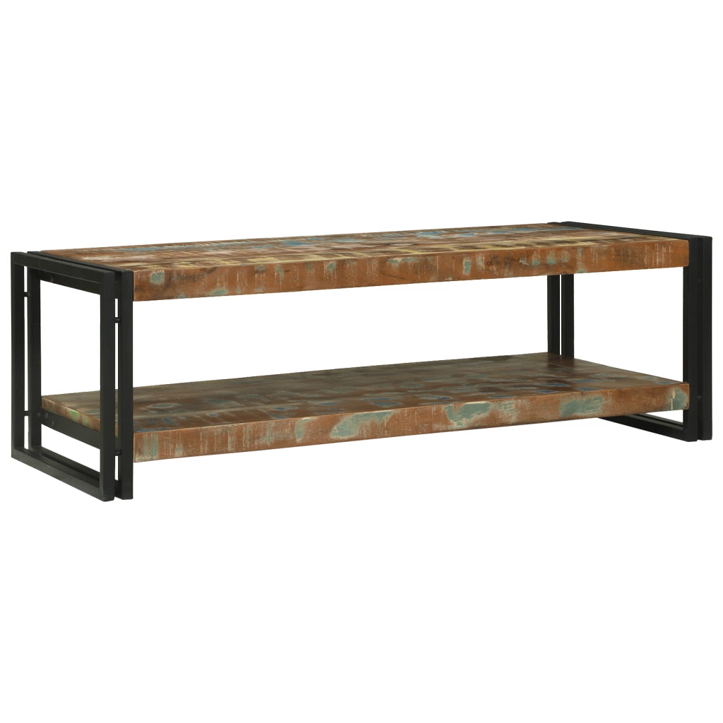 Tavolino da caffÃ¨ Multicolore 120x50x38 cm in Legno Massello di Recupero