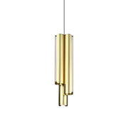 Lampadario Dorica 3 Luci Led Ottone