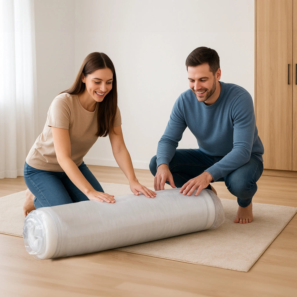Materasso Singolo per Divano Letto 80x200 h 12 cm. Materassino Pieghevole Schiuma Ortopedico. Rivestimento Sfoderabile Cotone Fresco e Traspirante.
