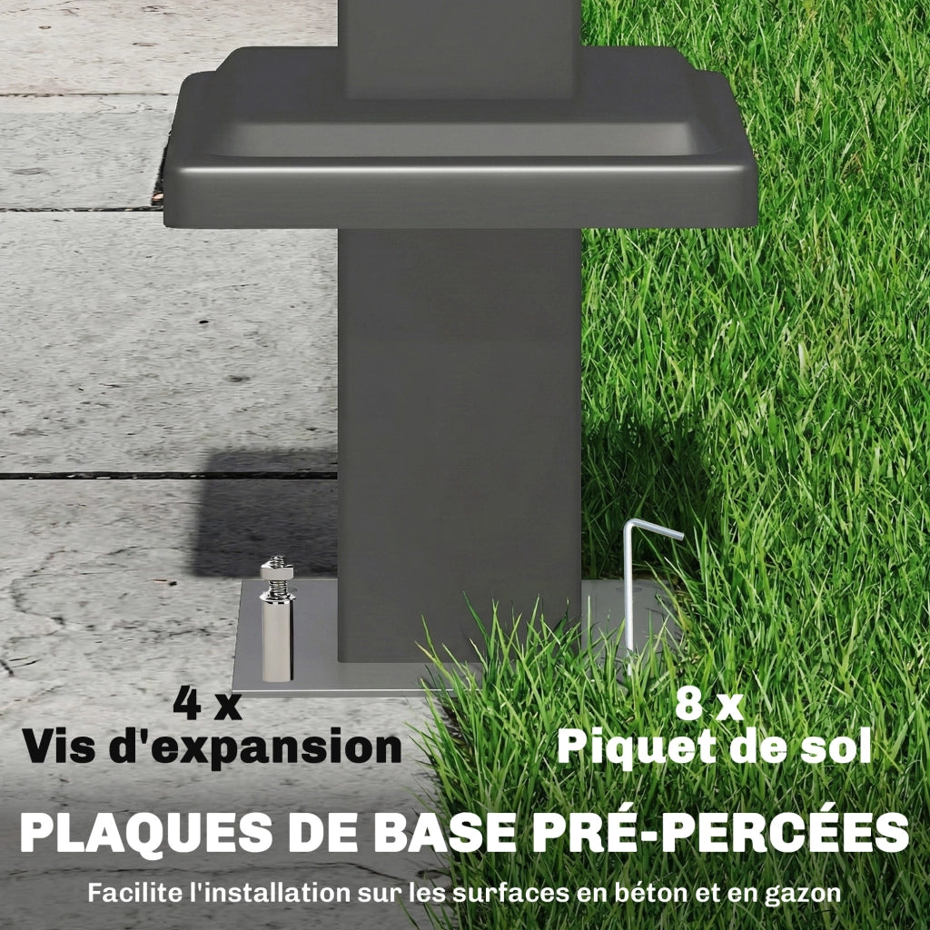 Tonnella Barbecue da Giardino ¨C Zephmum ¨C Marrone 245x146x255cm in Metallo