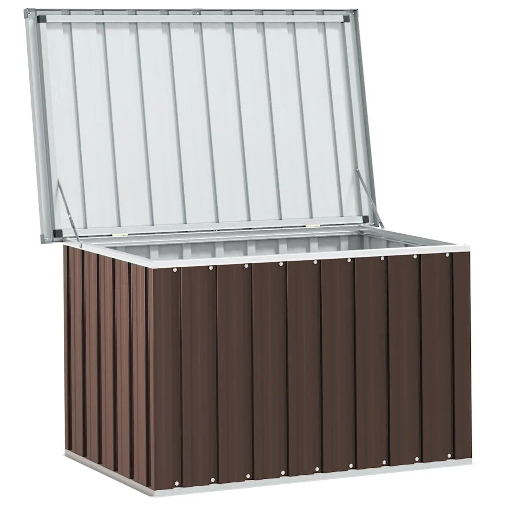 Baule da giardino marrone 109x67x65 cm 46260