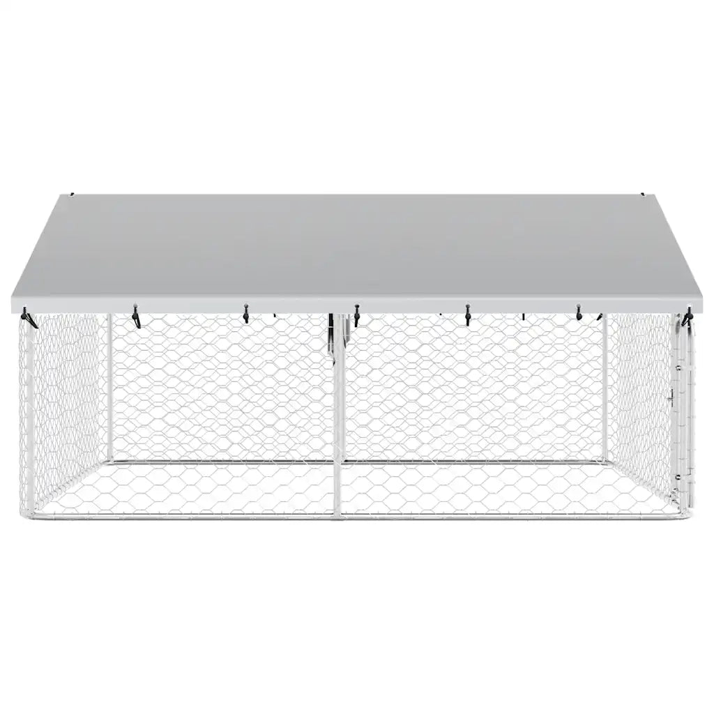 Gabbia per Cani da Esterno con Tetto-Cassa per cani 300x300x150 cm