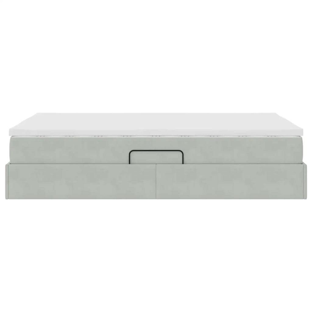 Letto con contenitore e materasso Grigio chiaro 120 x 190 cm 3370287
