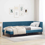 vidaXL Cornice del letto ad angolo Blu 100 x 200 cm Velluto