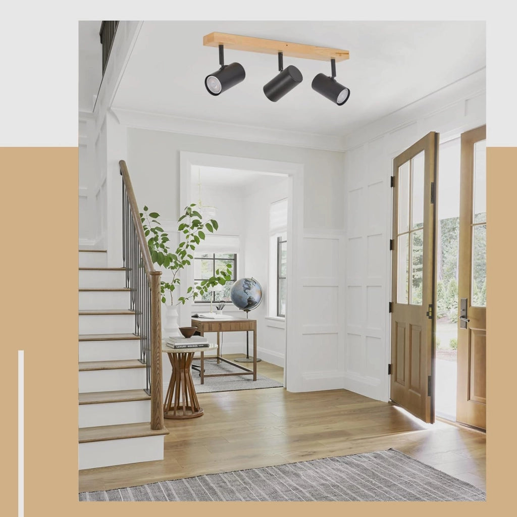 ZMH Faretto da soffitto a 3 luci GU10 Moderna lampada da soffitto orientabile a 330° Whonzimmer