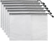 Documenti con chiusura A4, 6 pezzi Sacchetto plastico a rete con chiusura, Documenti impermeabili, Borsa con chiusura Borsa con chiusura Tasca portafoglio Borse plastica a rete Documenti in cartelline