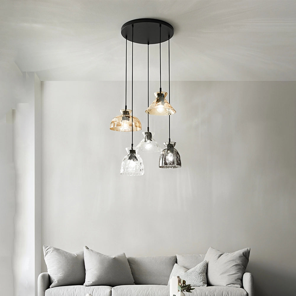 Vetro fumé specchiato con effetto martellato per collezione Neck Vetri compatibili solo con montatura art.8028 d.25cm