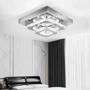 Lampada da soffitto LED - Camera da soggiorno - Camera da letto - Lampadari - 6000K - Cristallo - Acciaio inossidabile