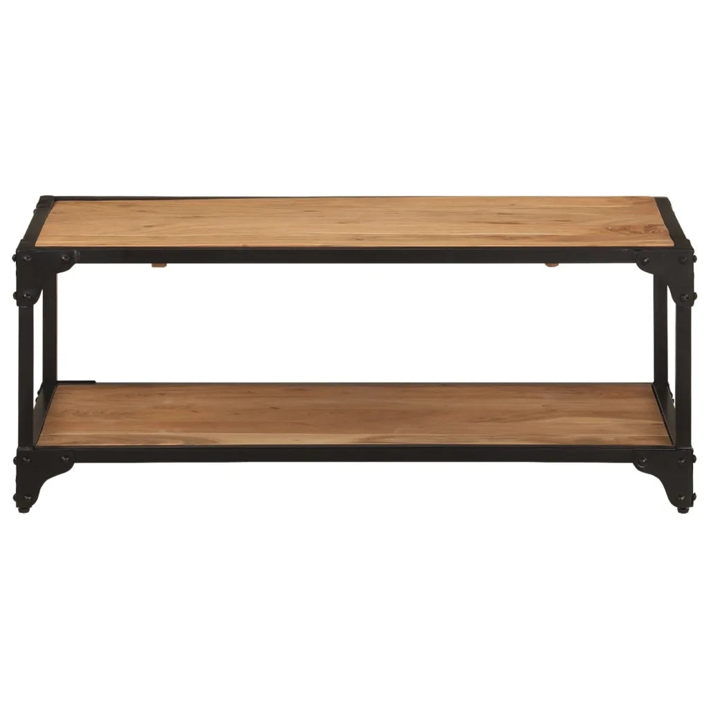 Tavolino da Salotto 90x45x35 cm in Legno Massello di Acacia cod mxl 16789