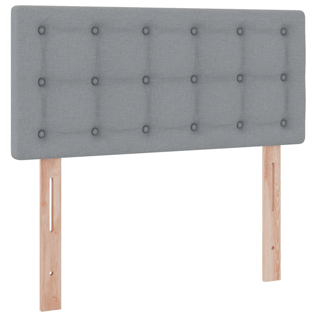 Letto con contenitore LED e materasso Grigio Chiaro