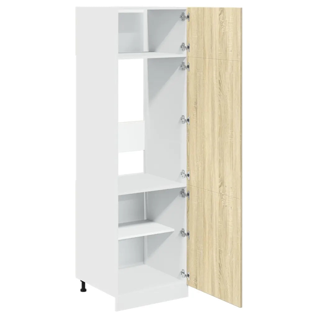 vidaXL Mobile per Frigo “Lyon” Rovere Sonoma 60x57x207 cm