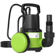 Pompa Sommersa per Acque Sporche 400W 9000L/h ¨C zephmum ¨C Verde