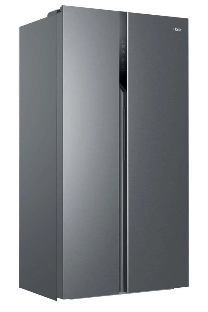 Haier HSR3918ENPG Serie 3 Frigorifero Side by Side 528 L 177 cm Classe E 38 dB No Frost Inverter Multi Air Flow colore Argento