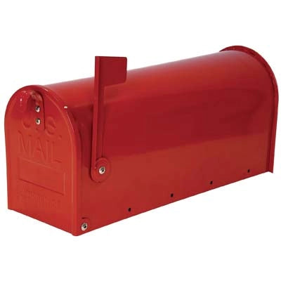 CASSETTA POSTA TOPOLINO ALUBOX  ACCIAIO VERN ROSSO MM 170X480 H.MM 220